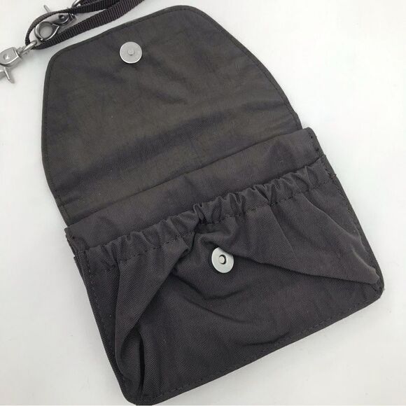 Baggallini Dark Brown Nylon Crossbody Travel Wallet Mini Bag - Picture 10 of 12